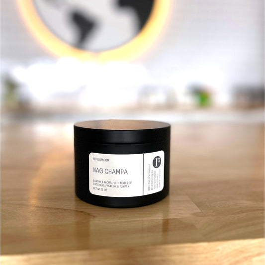 Candle | 12oz | Soy Wax | Black Metal Tin