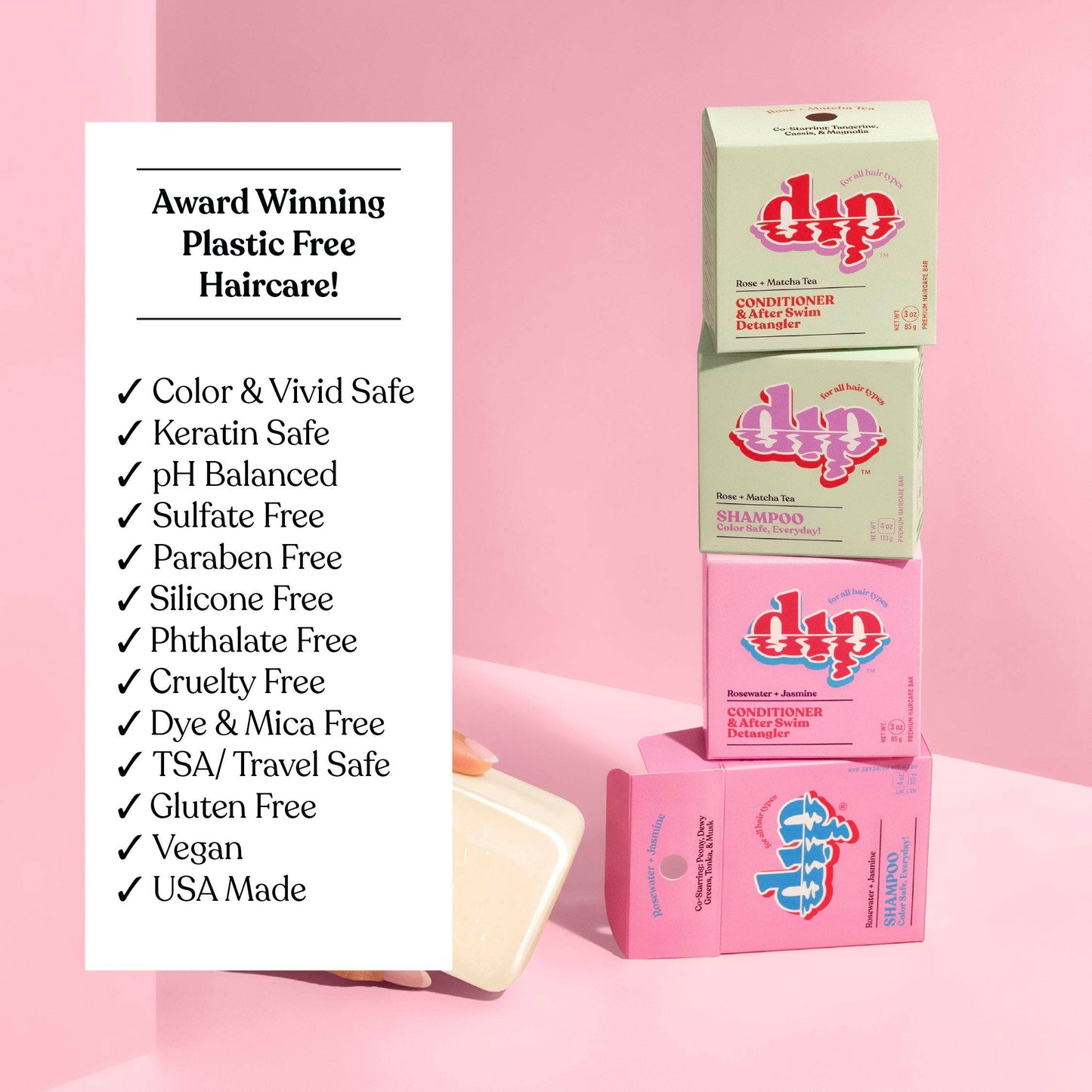 Dip Shampoo Bar | Rosewater & Jasmine