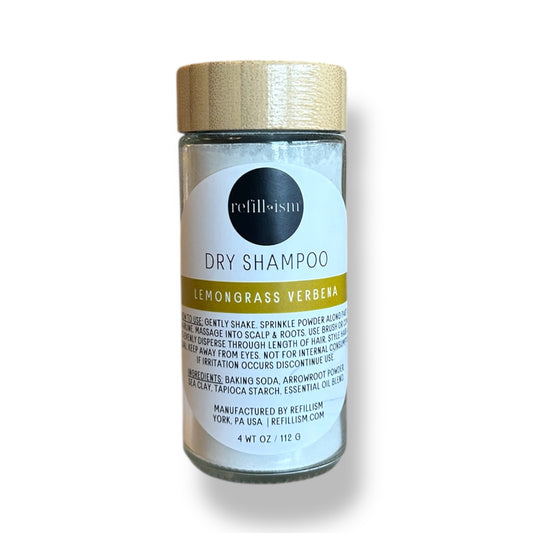Dry Shampoo | Lemongrass Verbena | Glass Shaker
