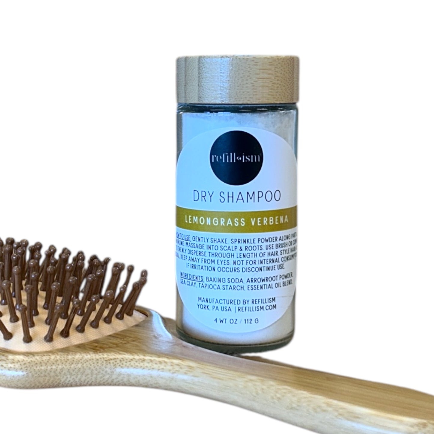 Dry Shampoo | Lemongrass Verbena | Glass Shaker
