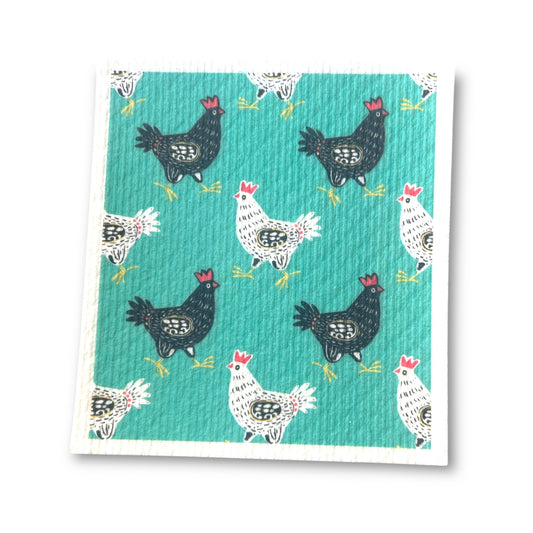 Swedish Dishcloth | Chickens & Birds | Fun Eco-Friendly Kitchen Cleaning