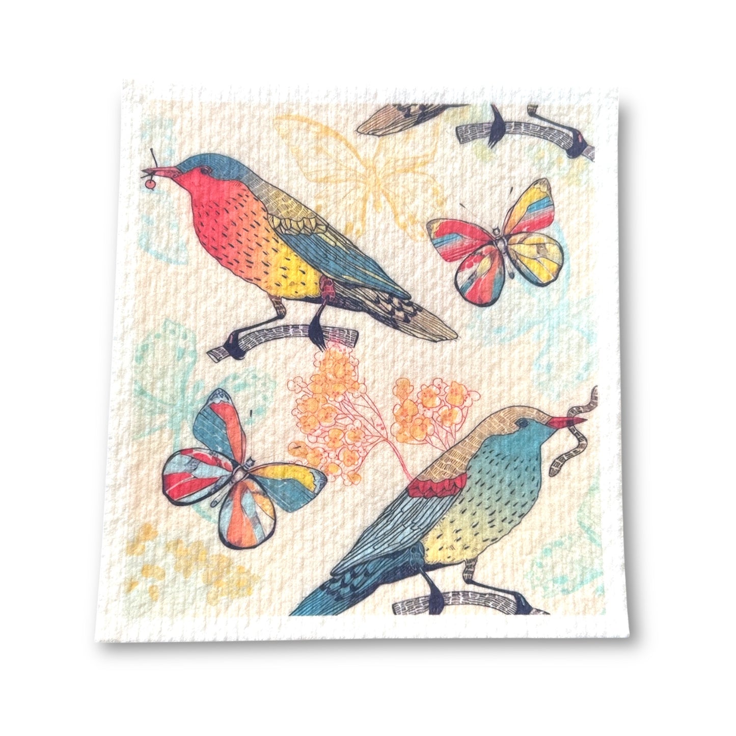 Swedish Dishcloth | Chickens & Birds | Fun Eco-Friendly Kitchen Cleaning