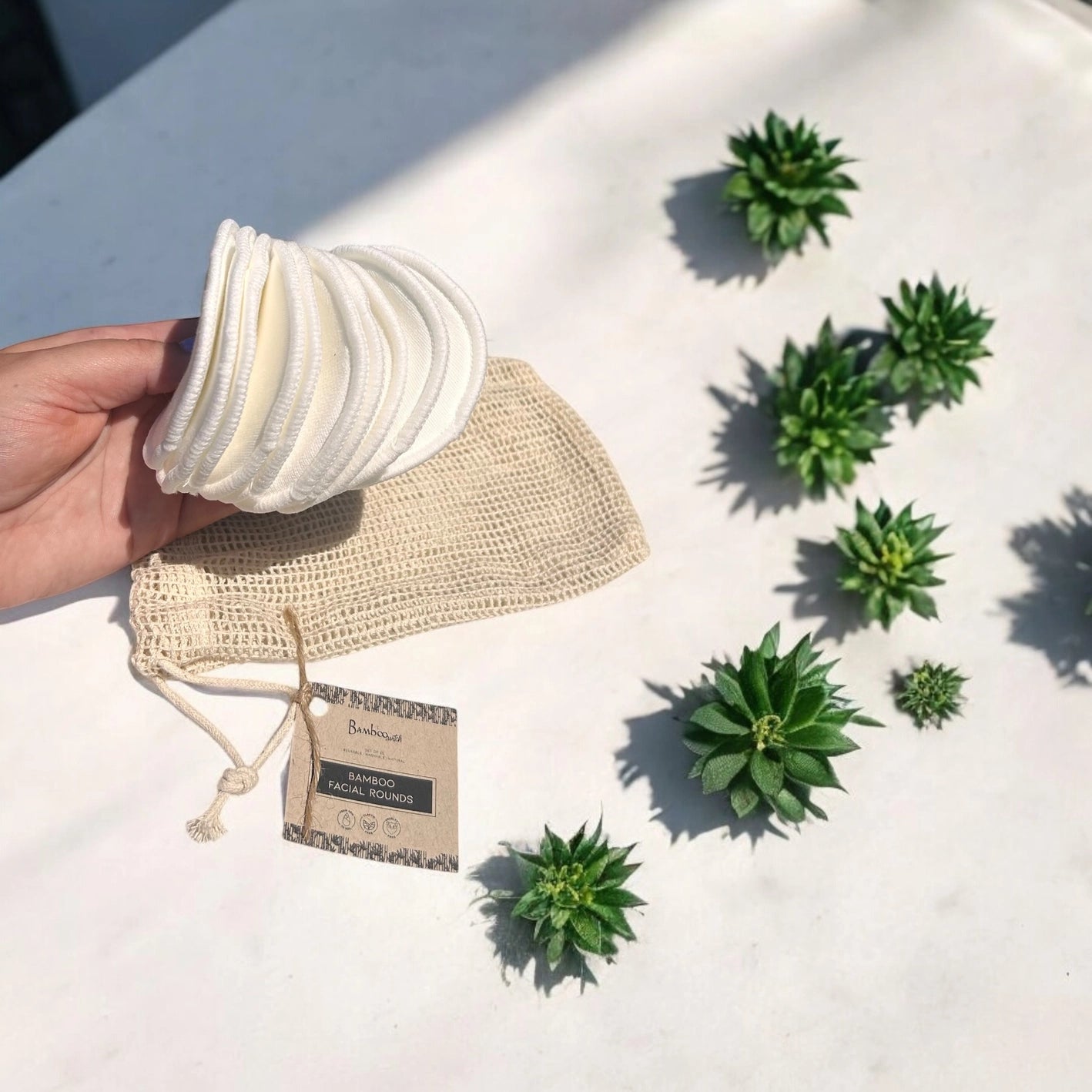 Bamboo Cotton Facial Rounds | 10pk - Personal Care