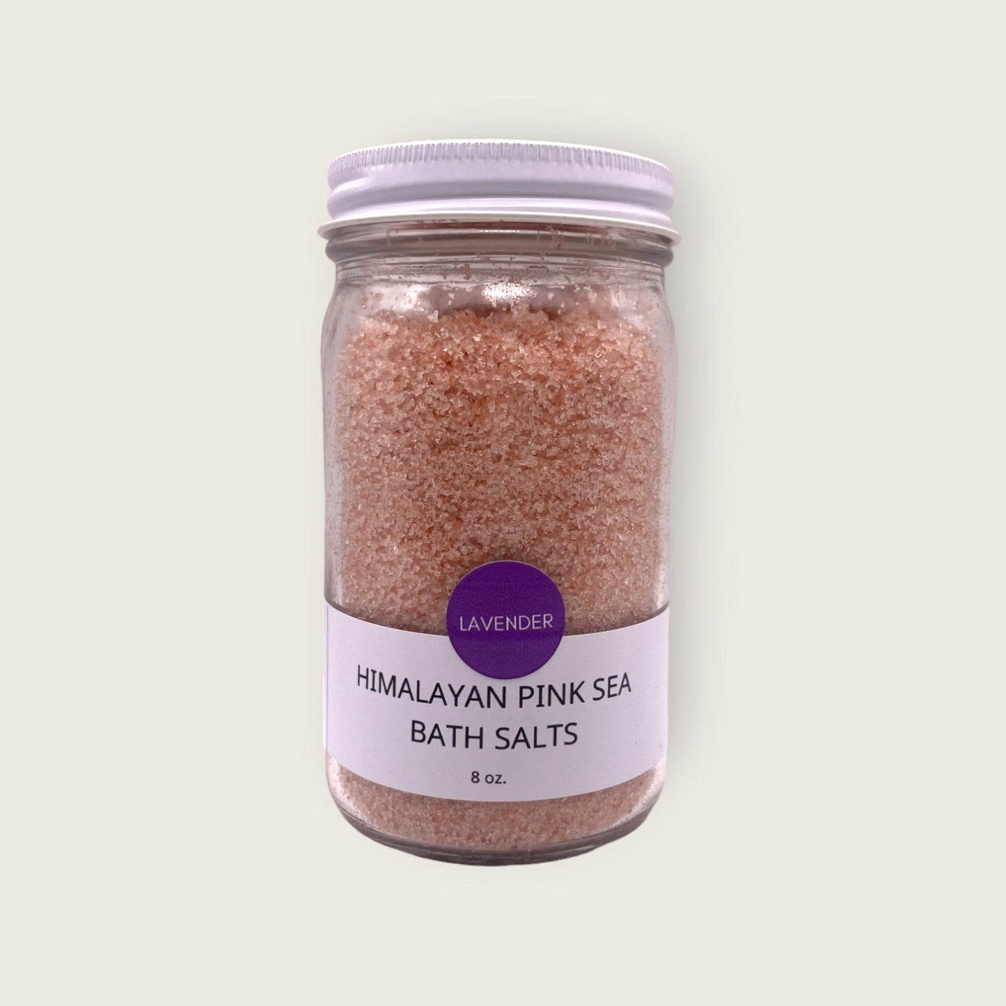 Bath Salts | Lavender | Himalayan Pink Sea Salt | 8oz - Personal Care