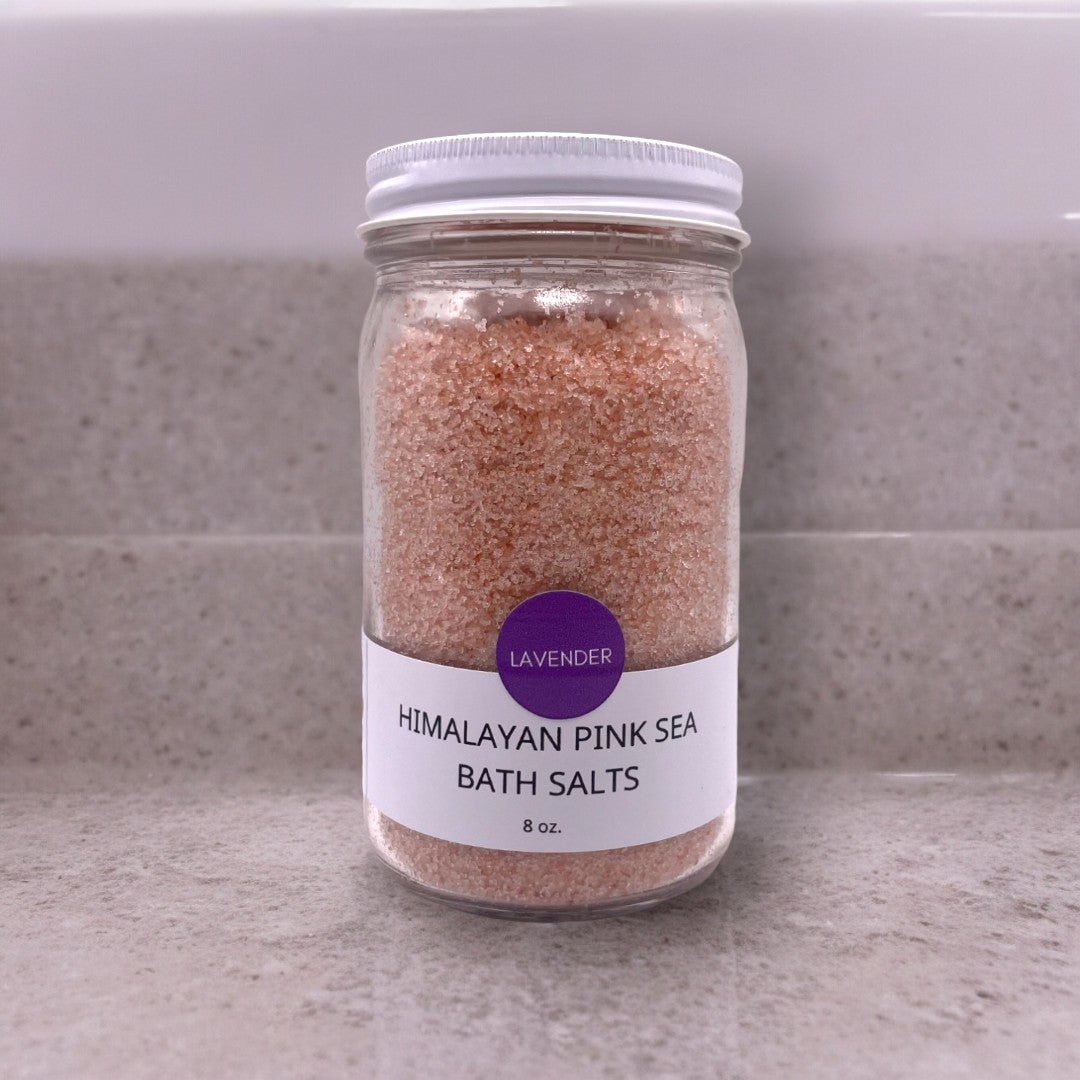 Bath Salts | Lavender | Himalayan Pink Sea Salt | 8oz - Personal Care