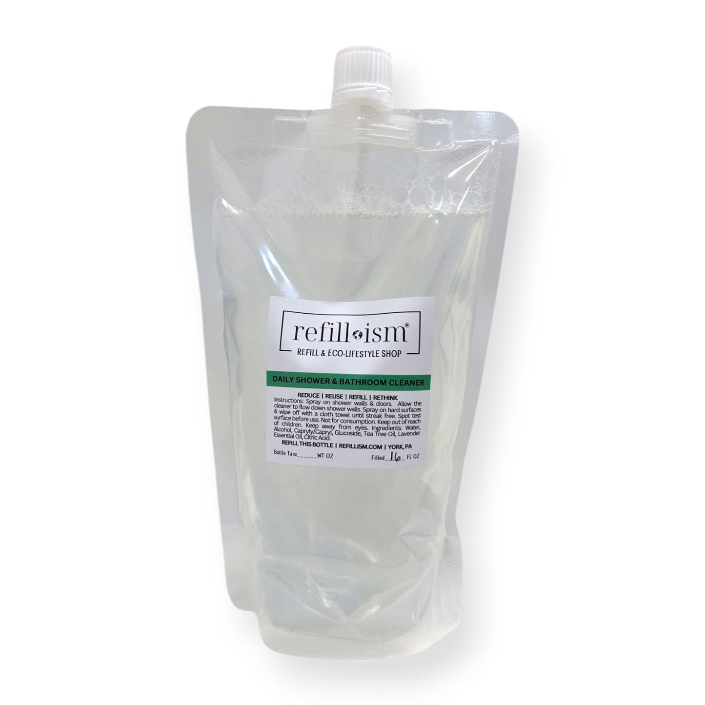 Cleaner | Daily Shower & Bathroom | Refill | 16oz Pouch - Home & Cleaning