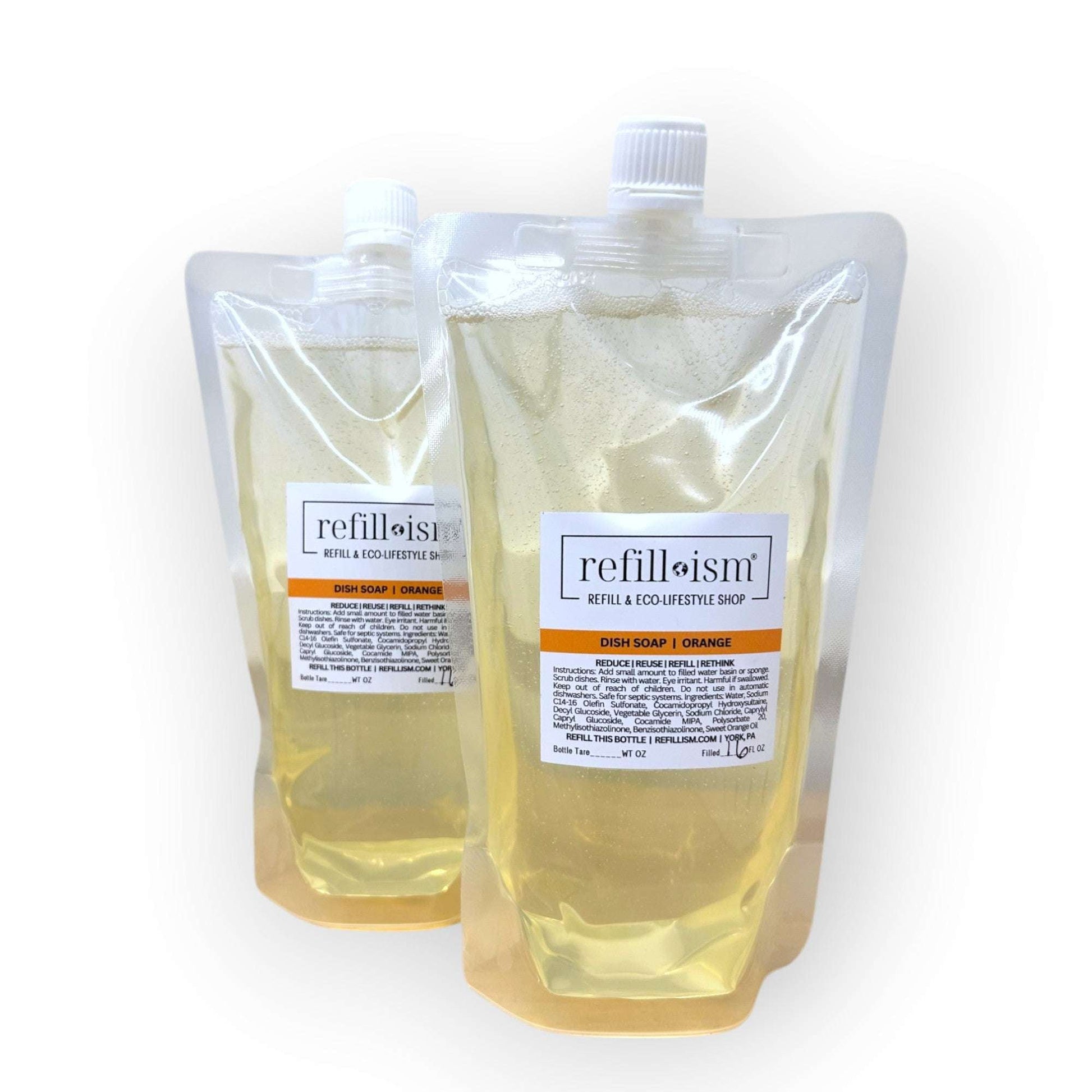 Dish Soap | Orange | Refill | 16oz Pouch - Home & Cleaning