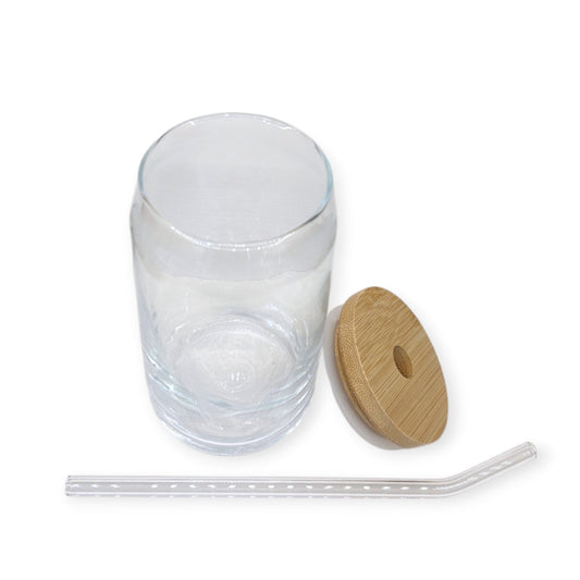 Glass Cup with Bamboo Lid & Straw | 16 oz - Other Eco - Goods