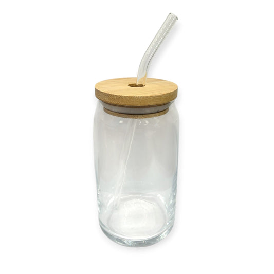 Glass Cup with Bamboo Lid & Straw | 16 oz - Other Eco - Goods