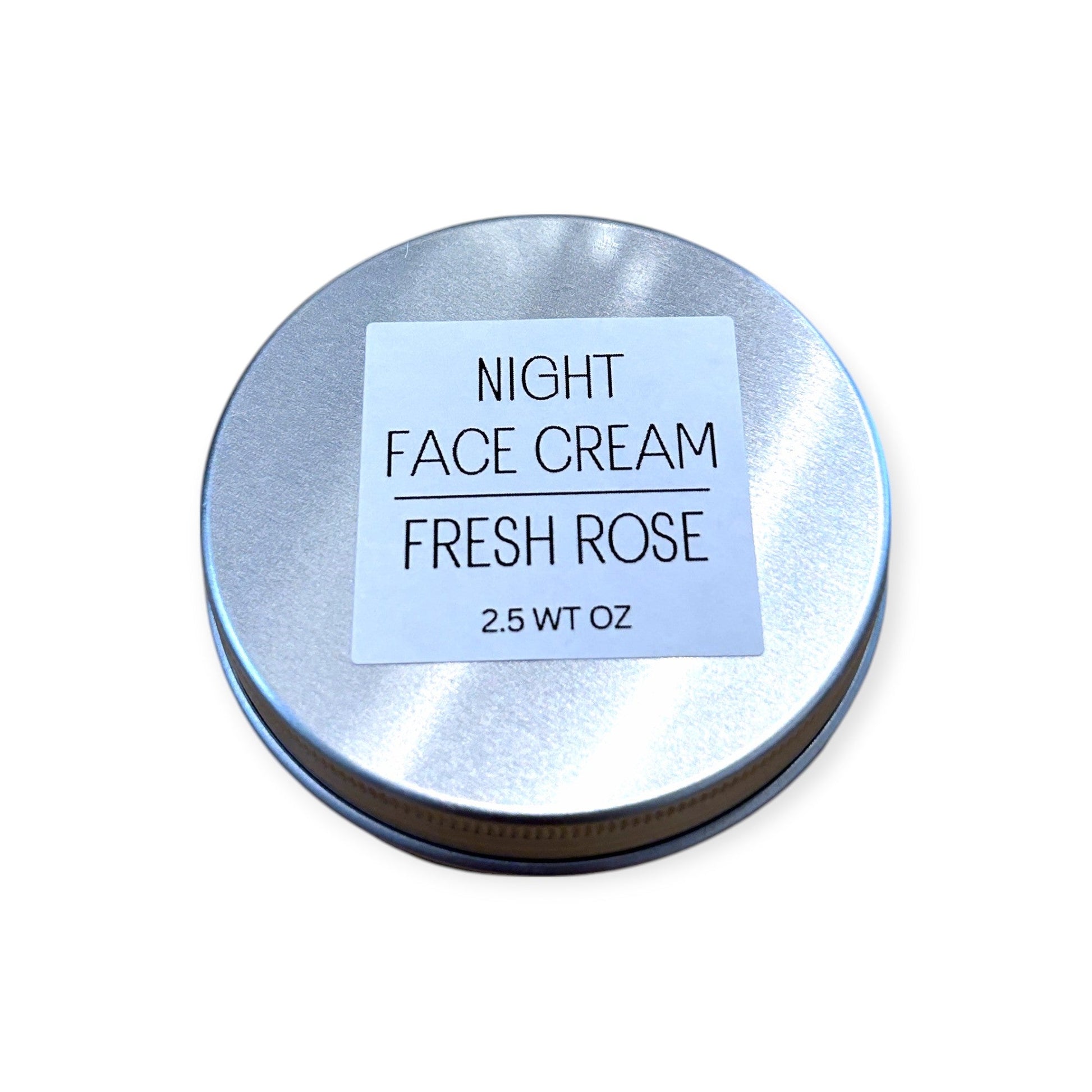 Night Face Cream | 2.5oz Tin | Fresh Rose - Per Oz Refill