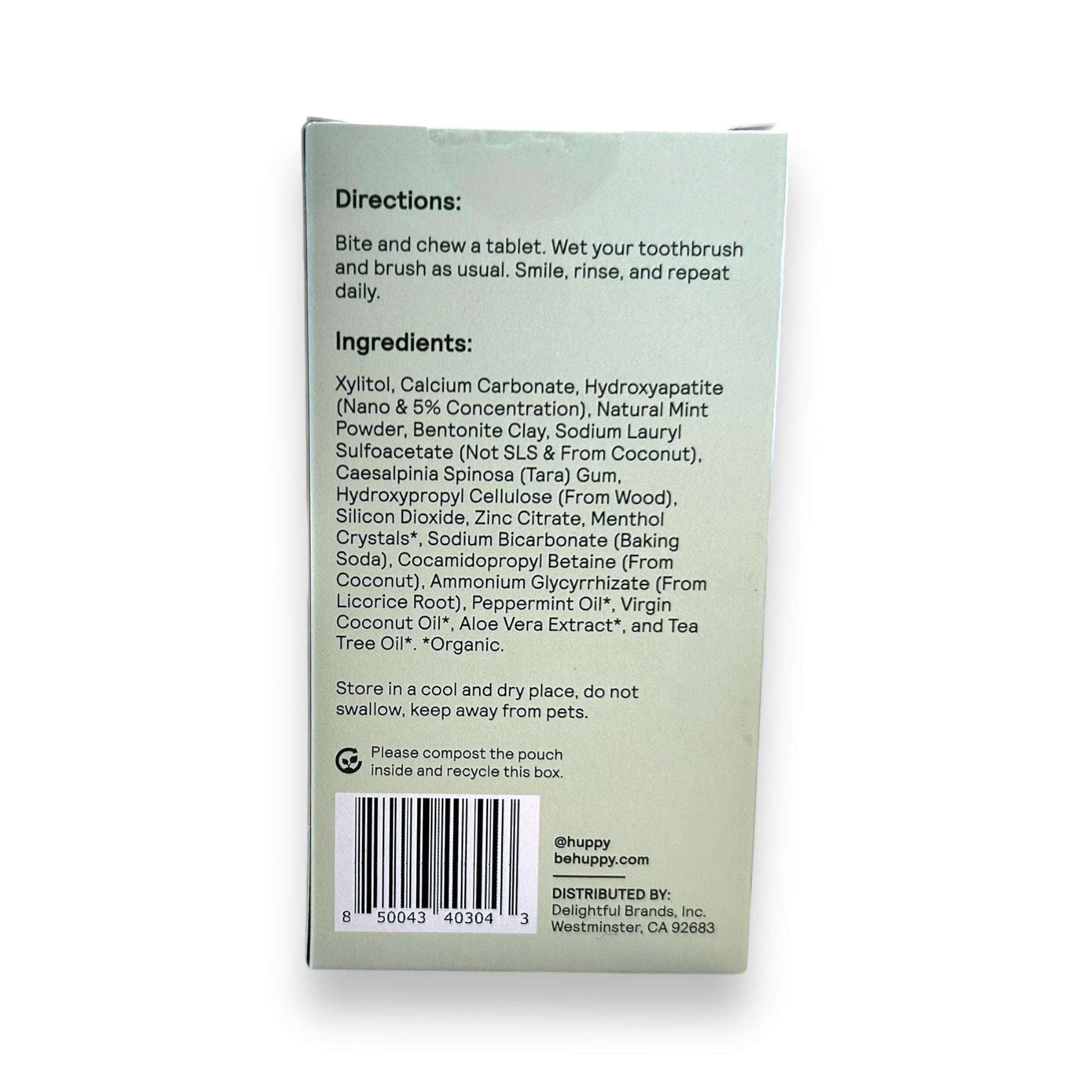 Toothpaste Tablets | 62ct Box | Peppermint - Personal Care