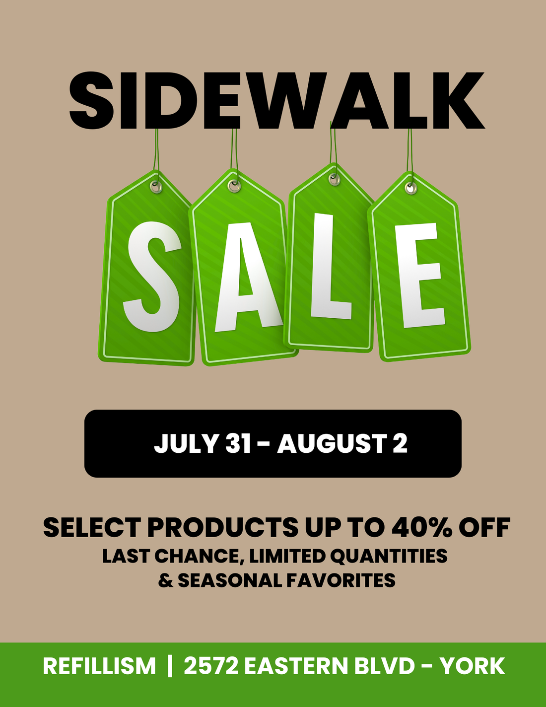 Sidewalk Sale at Refillism: Save Up to 40% Off Select Items