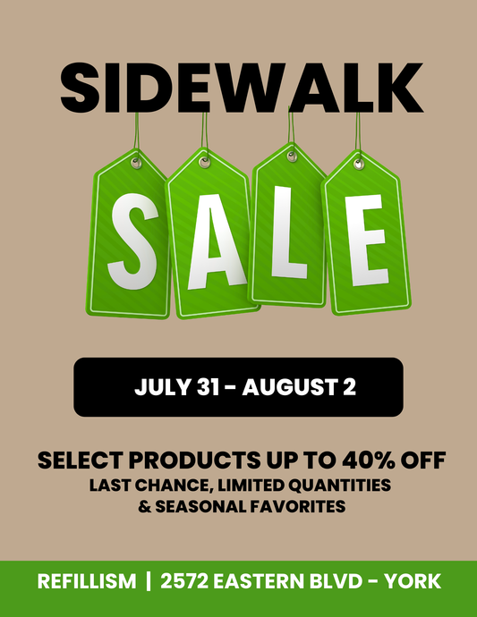 Sidewalk Sale at Refillism: Save Up to 40% Off Select Items