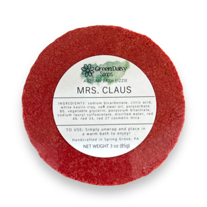 Mrs. Claus Bath Fizzie | Green Daisy Soap