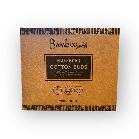 Bamboo Cotton Ear Buds | 200ct | Ear Swabs