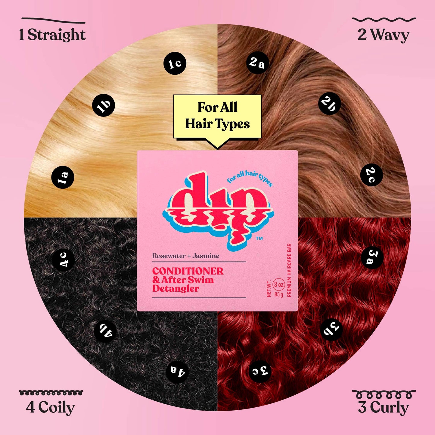 Dip Conditioner Bar & After Swim Detangler | Rosewater & Jasmine