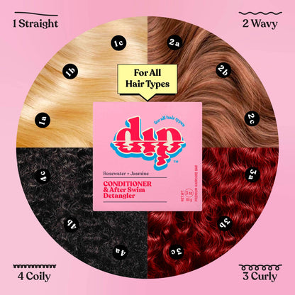 Dip Conditioner Bar & After Swim Detangler | Rosewater & Jasmine