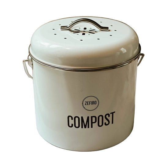 Compost Bin | White | 0.8 Gallons