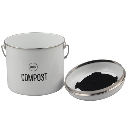 Compost Bin | White | 0.8 Gallons