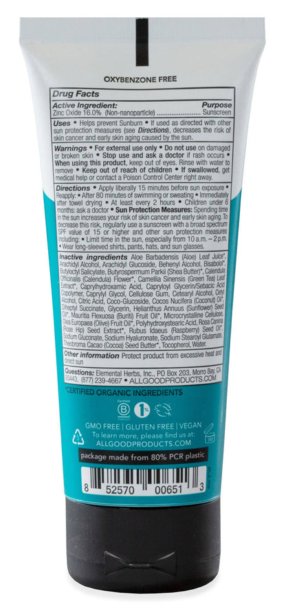 Sport Mineral Sunscreen Lotion w/ Organic Ingredients SPF 30