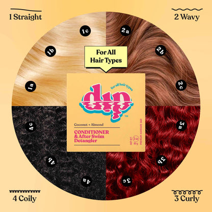 Dip Conditioner Bar & After Swim Detangler - Coconut & Almond