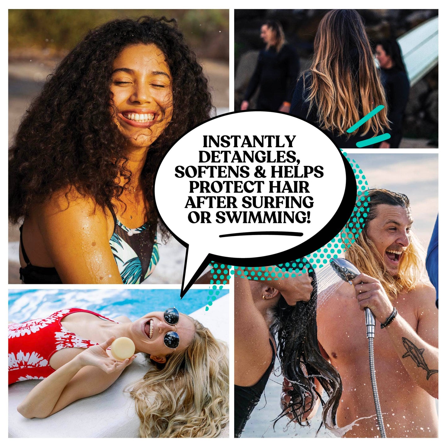 Dip Conditioner Bar & After Swim Detangler | Rosewater & Jasmine