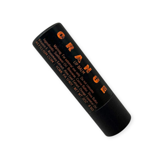 Lip Balm | Orange | Black Paper Tube