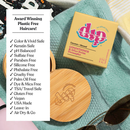 Dip Conditioner Bar & After Swim Detangler - Coconut & Almond