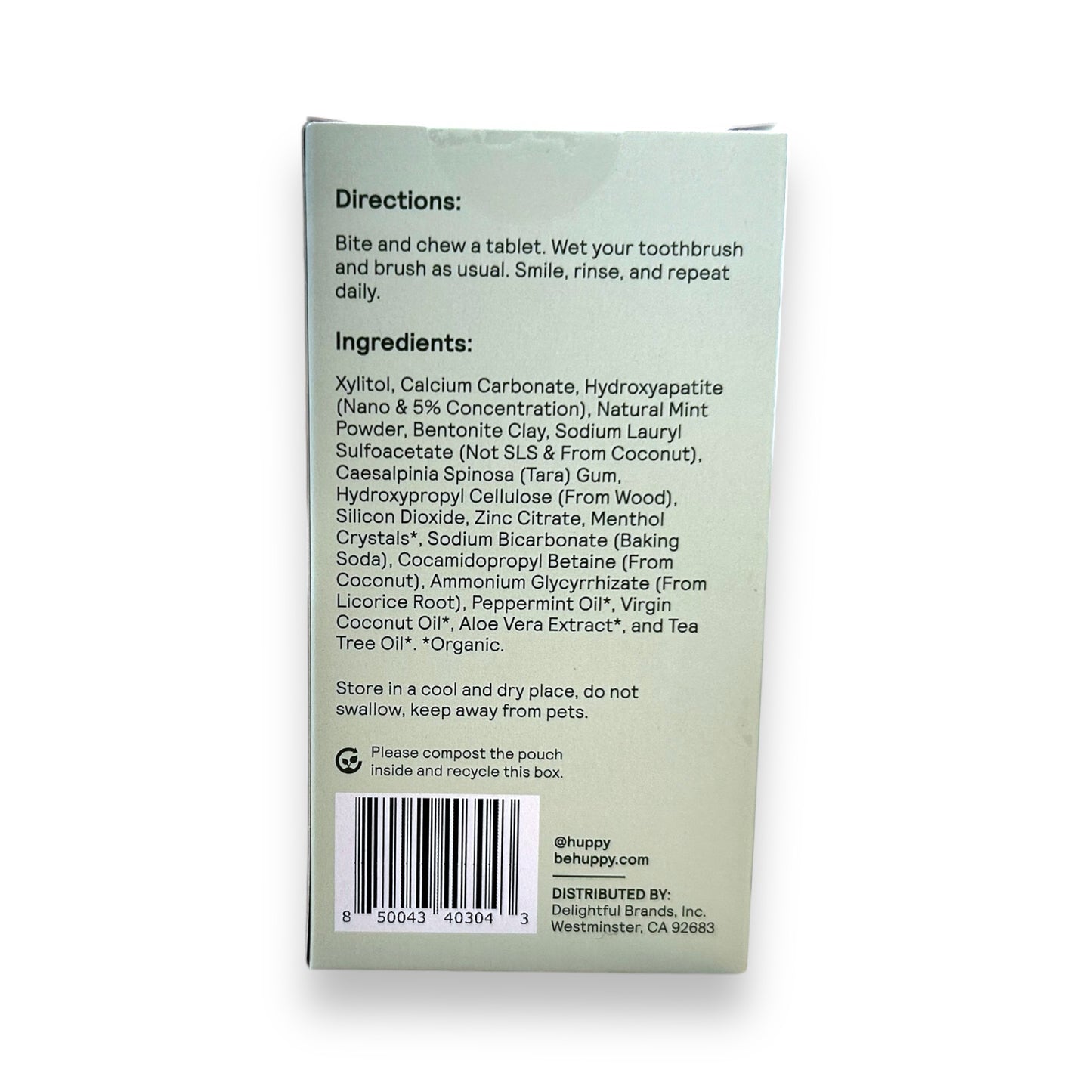 Toothpaste Tablets | 62ct Box | Peppermint