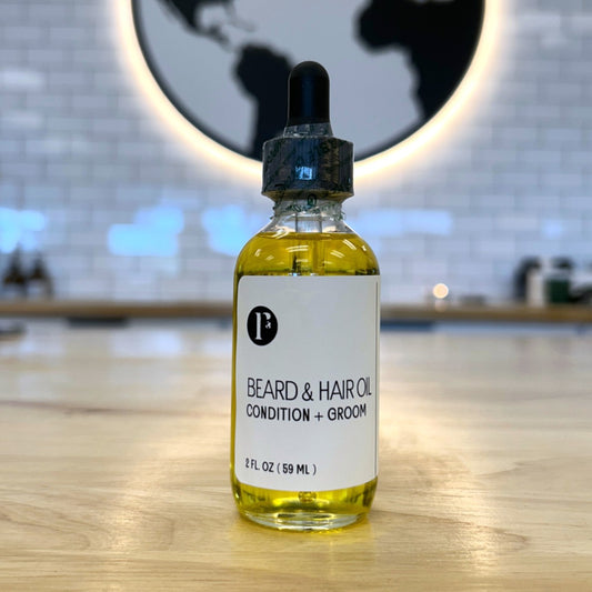 Beard & Hair Oil | Condition+Groom | 2oz Bottle