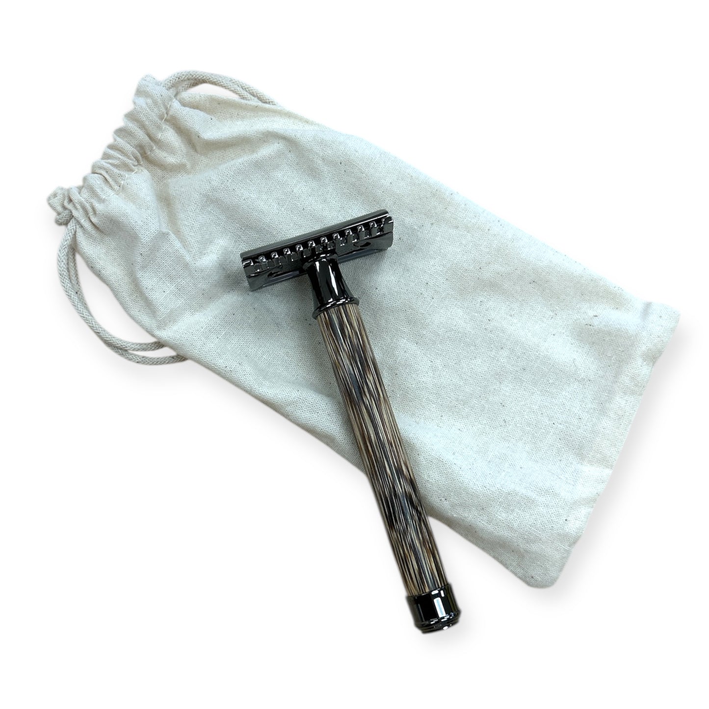 Bamboo Handle Safety Razor | Stainless Steel