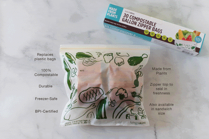 Ziptop Compostable Freezer-Safe Gallon Storage Bags
