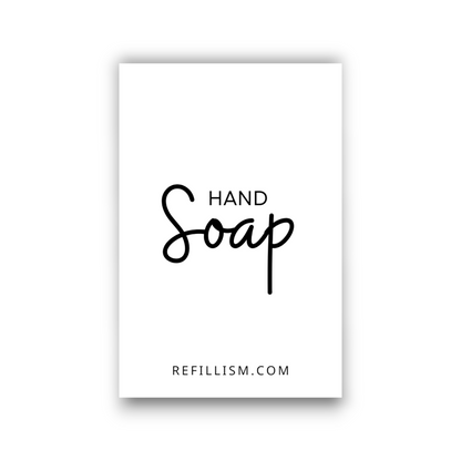 Etiquetas | Etiqueta de botella de jabón para manos y cuerpo | Pegatina