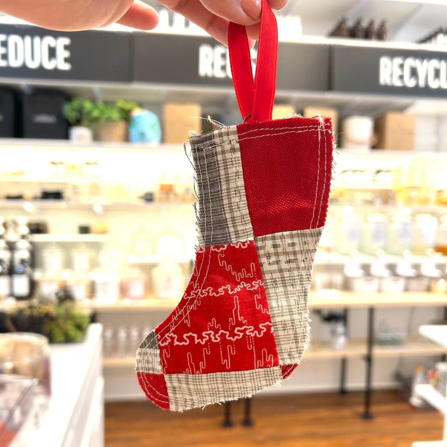 Fabric Stocking Ornament | Handmade