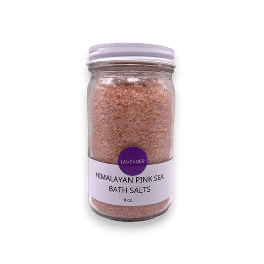 Bath Salts | Lavender | Himalayan Pink Sea Salt | 8oz