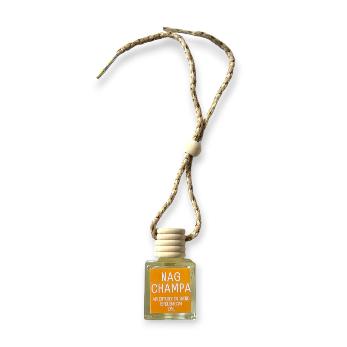 Air Freshener 10ml Square  | Nag Champa | Hanging Diffuser