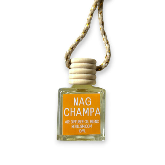 Air Freshener 10ml Square  | Nag Champa | Hanging Diffuser