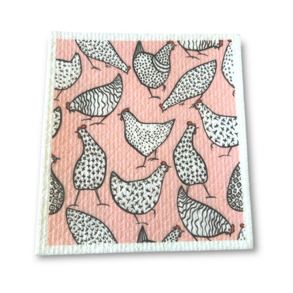 Swedish Dishcloth | Chickens & Birds | Fun Eco-Friendly Kitchen Cleaning
