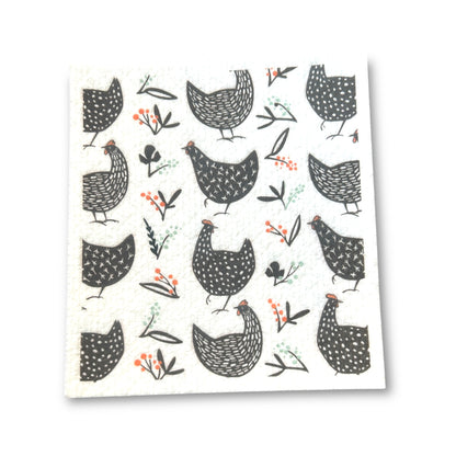 Swedish Dishcloth | Chickens & Birds | Fun Eco-Friendly Kitchen Cleaning