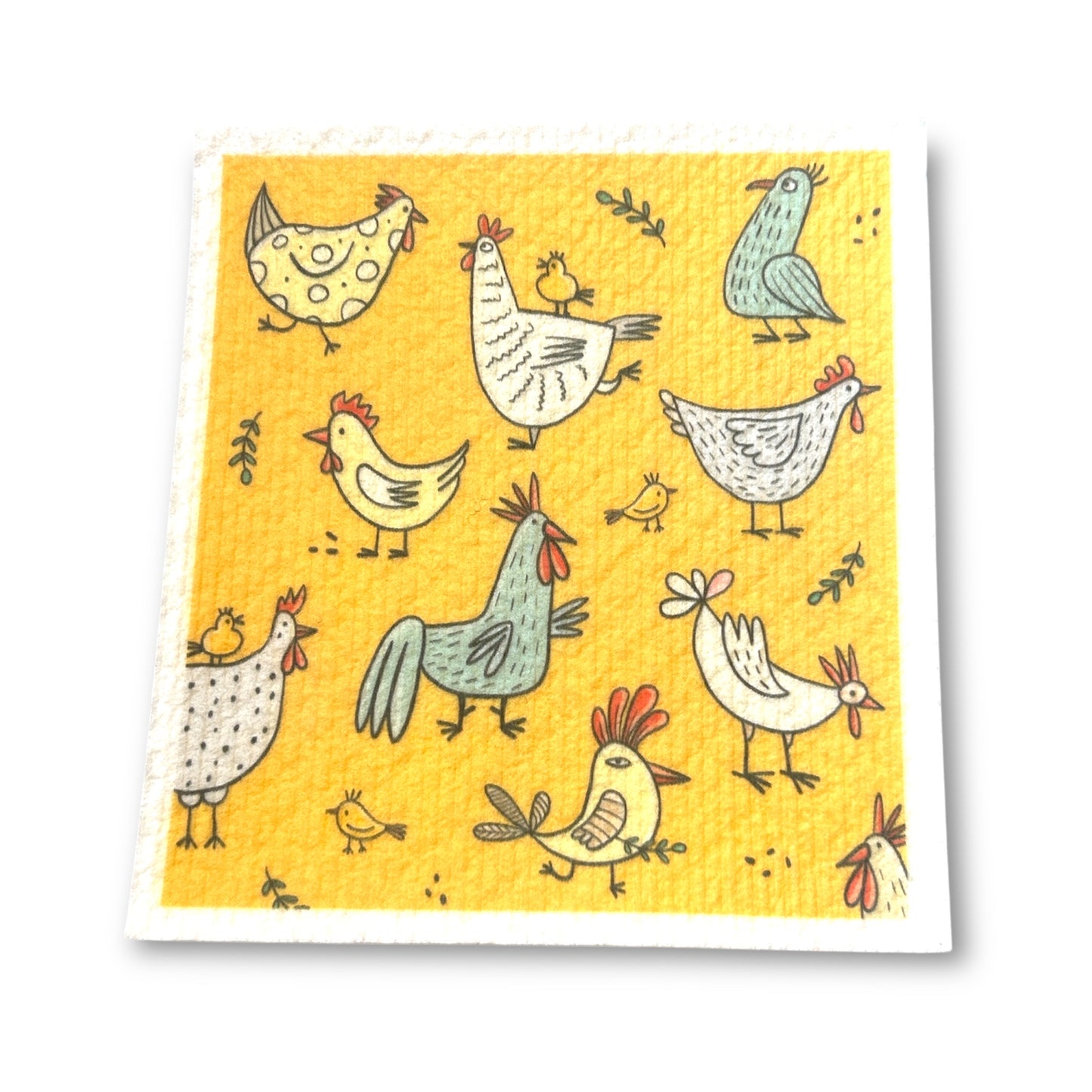 Swedish Dishcloth | Chickens & Birds | Fun Eco-Friendly Kitchen Cleaning