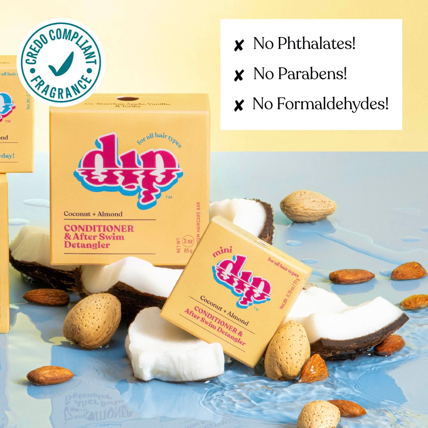 Dip Conditioner Bar & After Swim Detangler - Coconut & Almond