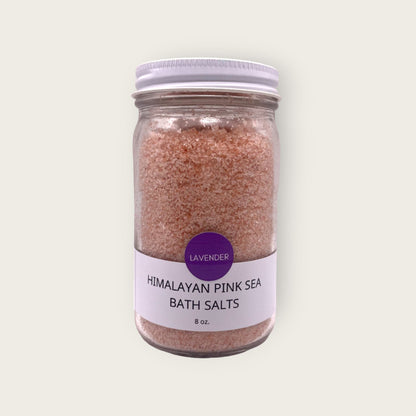 Bath Salts | Lavender | Himalayan Pink Sea Salt | 8oz - Personal Care
