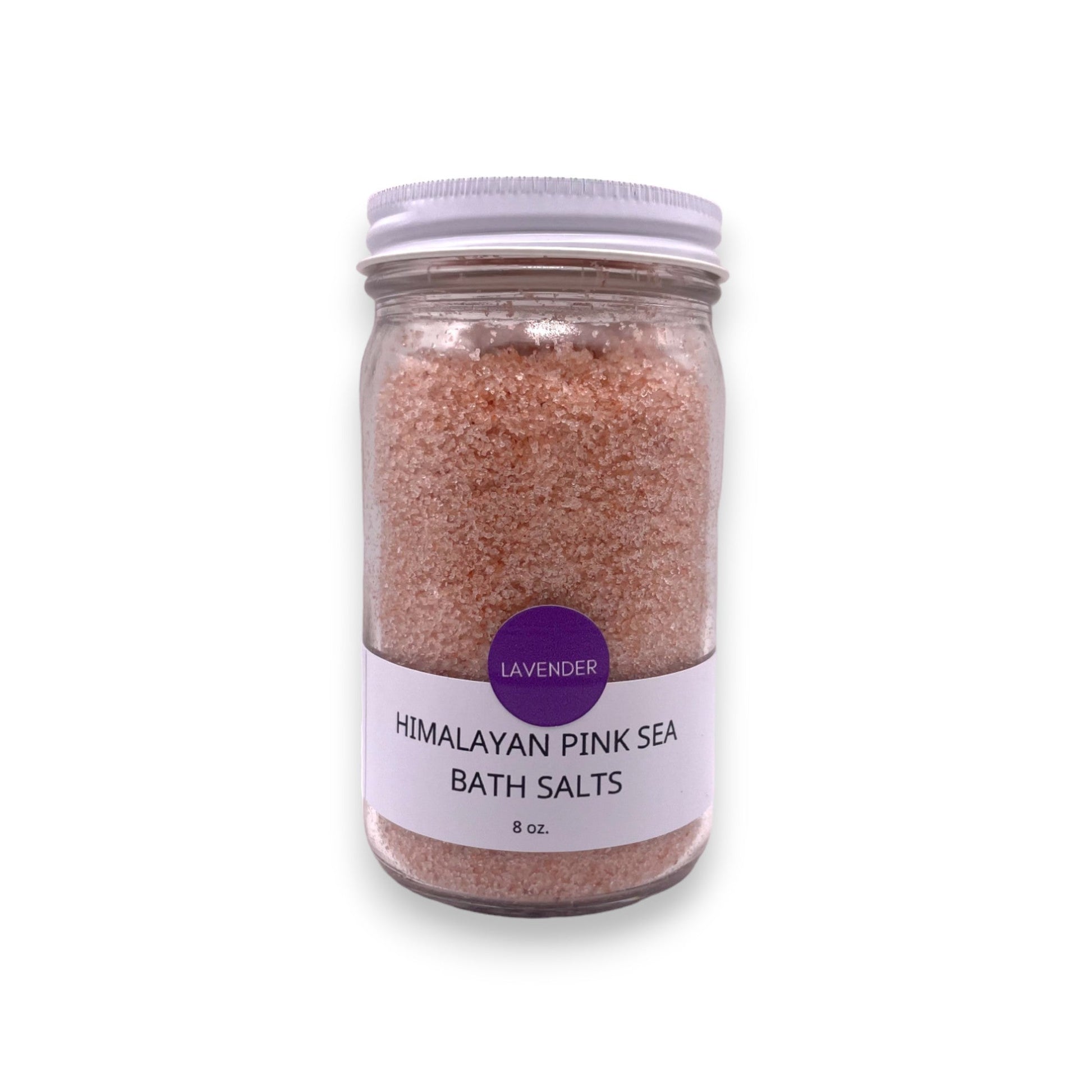 Bath Salts | Lavender | Himalayan Pink Sea Salt | 8oz - Personal Care