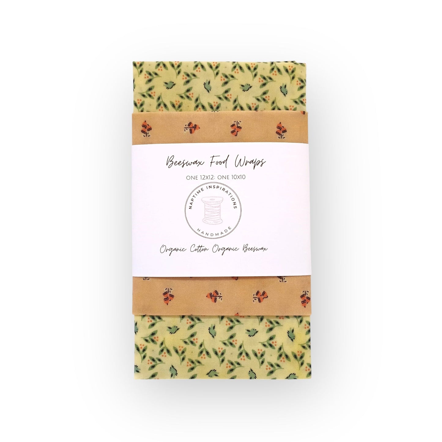 Beeswax Food Wraps | 2pk Green leaves | Naptime Inspirations - Other Eco - Goods