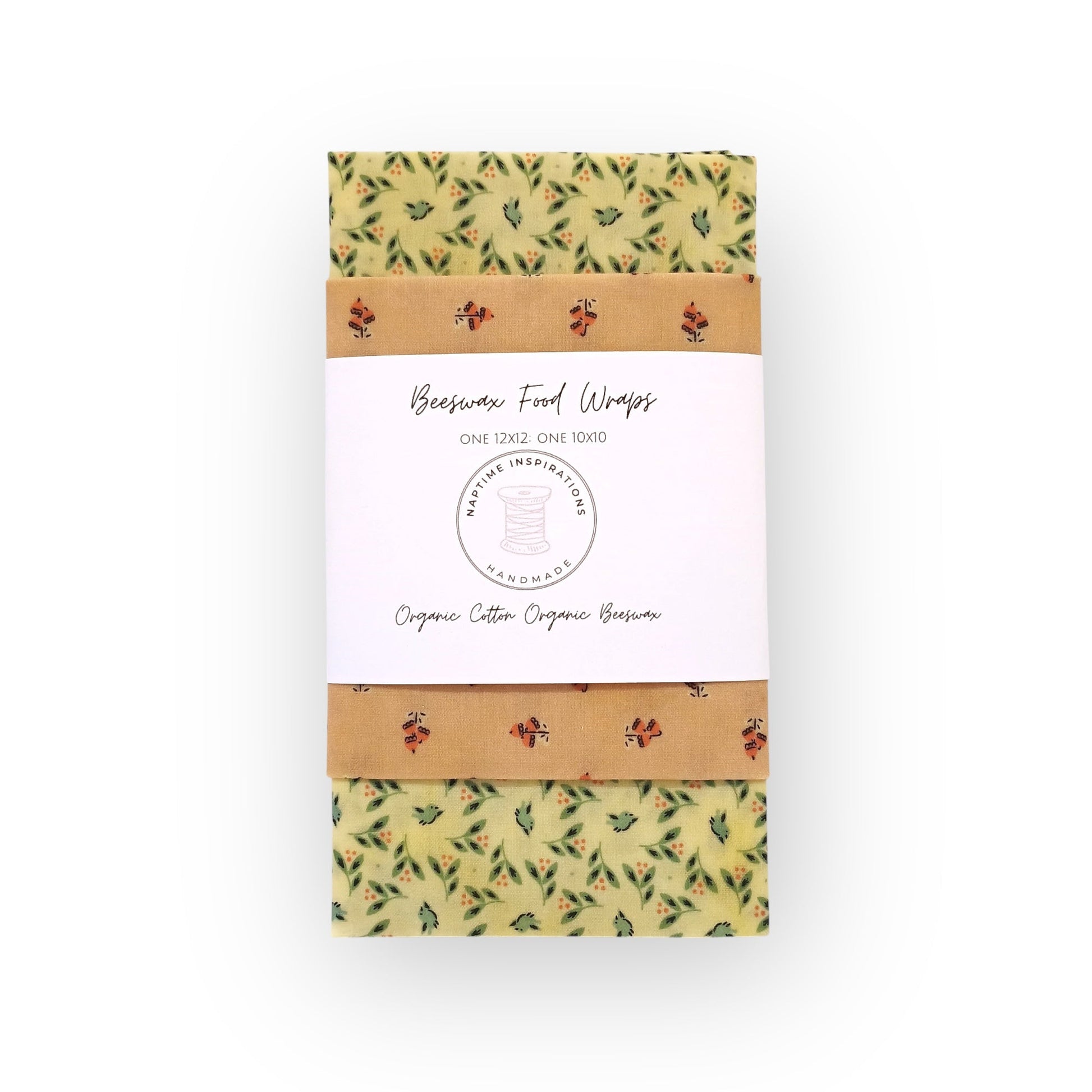 Beeswax Food Wraps | 2pk Green leaves | Naptime Inspirations - Other Eco - Goods