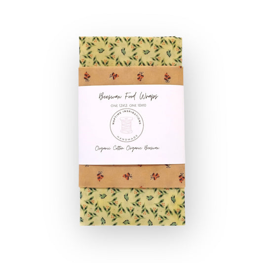 Beeswax Food Wraps | 2pk Green leaves | Naptime Inspirations - Other Eco - Goods