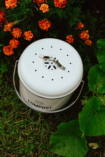 Compost Bin | White | 0.8 Gallons