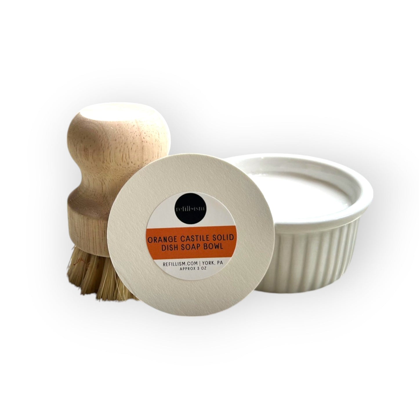 Castile Solid | Orange | Dish Soap Bowl - Home & Cleaning