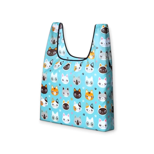 Foldable Reusable Tote Bag | Cats