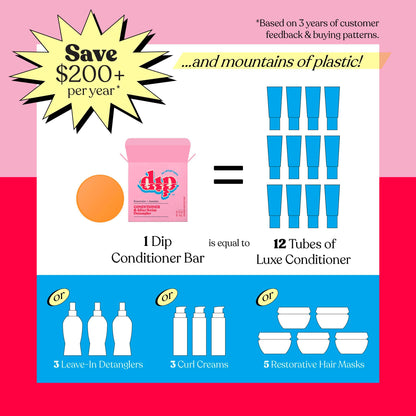 Dip Conditioner Bar & After Swim Detangler | Rosewater & Jasmine